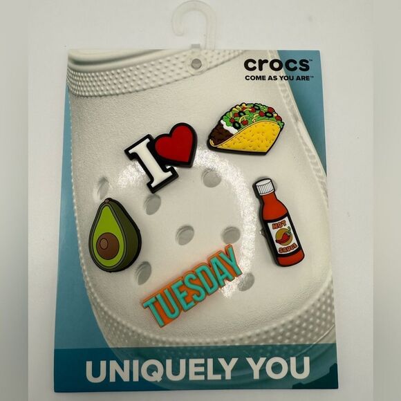 Crocs Taco Tuesday Jibbitz, 5 Pieces, NWT - Picture 3 of 4